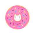 Pink Donut Cat Vinyl Sticker
