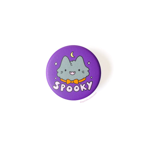 'Spooky' Cat Button (1.5-inch)