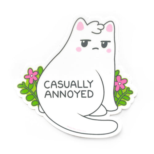 'Casually Annoyed' Vinyl Sticker