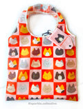 Cat Faces Reusable Shopping Bag