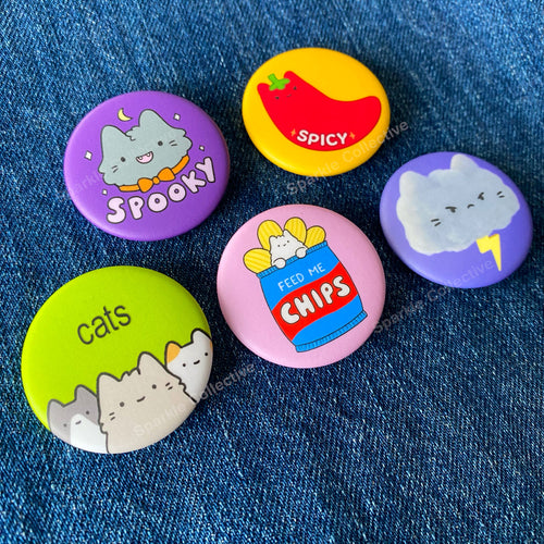 Set of 5 Buttons (1.5-inch)