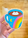 Cosmic Coffee Cat Magnet