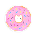 Pink Donut Cat Vinyl Sticker