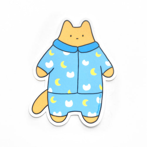 Pyjama Cat Vinyl Sticker