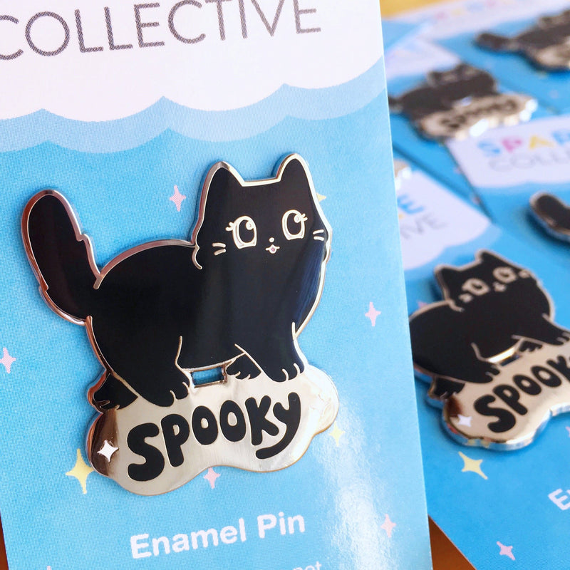 Spooky Kitten Enamel Pin Sparkle Collective