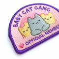 baby cat gang official member pastel kawaii kitten iron-on patch