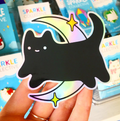 Midnight Baby Cat Holographic Sticker
