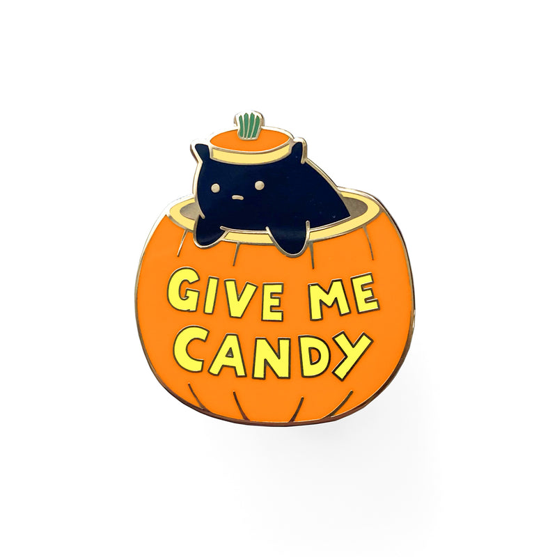 'Give Me Candy' Enamel Pin (Black Cat)