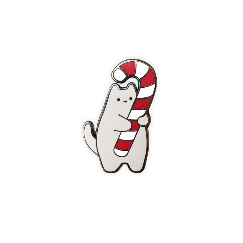 Candy Cane Baby Cat Enamel Pin