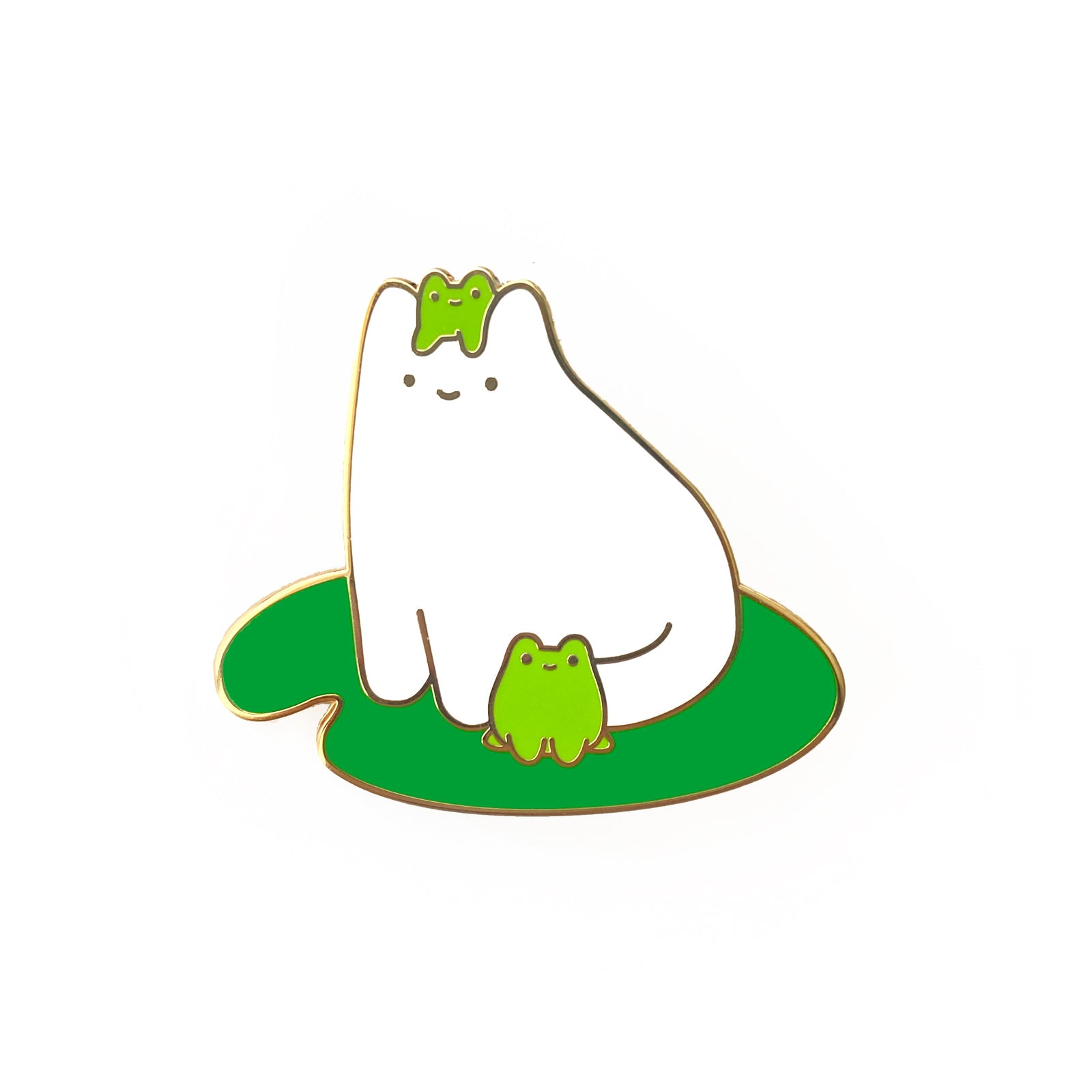 Frog Pad Cat Enamel Pin