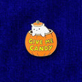 'Give Me Candy' Enamel Pin (White Cat)