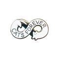 white infinity symbol shaped cat with text that says cats forever