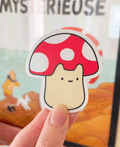 Mushroom Cat Magnet