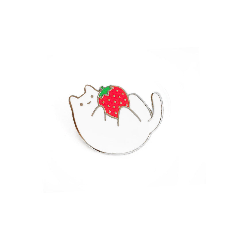 Strawberry Baby Cat Enamel Pin