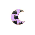 Purple Crescent Moon Enamel Pin