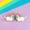 Baby Cat Rainbow Pals Enamel Pin Set