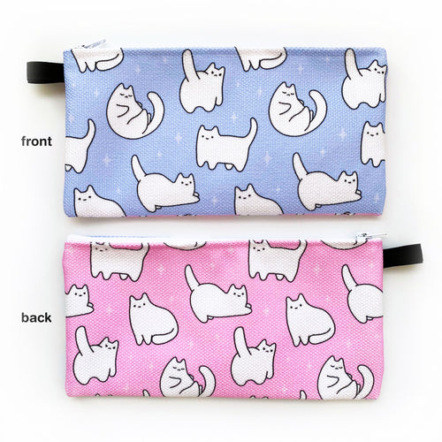 Baby Cats Zipper Pouch (Pink/Periwinkle)