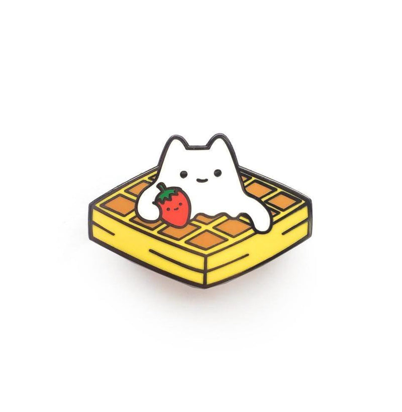 Waffle Cat Enamel Pin